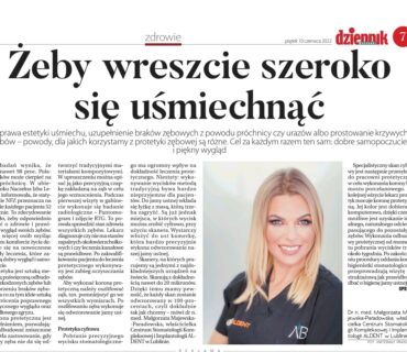 Żeby wreszcie szeroko się uśmiechnąć Artykuł Dr Margaret Lublin