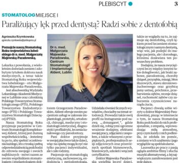 NAJLEPSZY STOMATOLOG LUBLIN DR N MED MALGORZATA MAJEWSKA PARADOWSKA WYWIAD LUBLIN