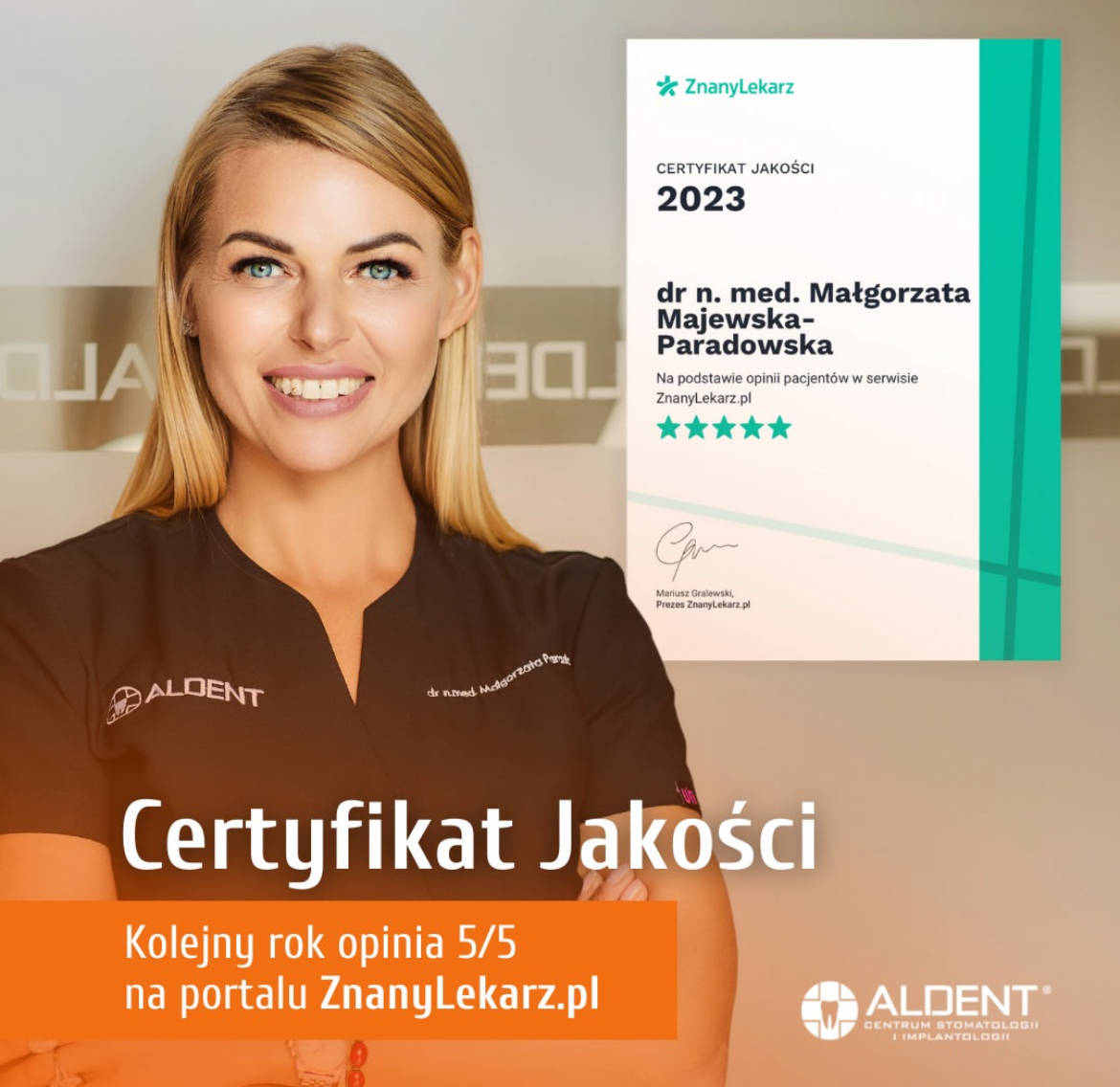 certyfikat jakości znany lekarz